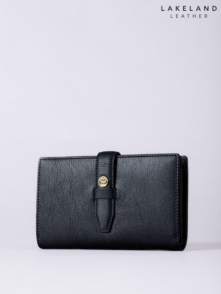 Lakeland Leather Black Large Icon Stud Tab Purse (E94331) | €44