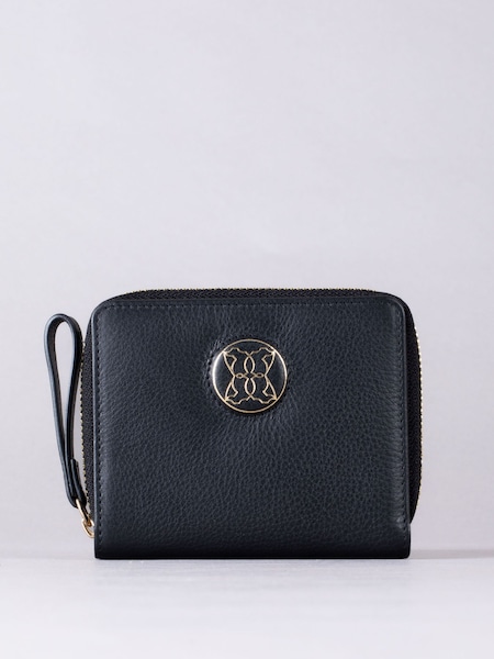 Lakeland Leather Black Small Icon Embossed Zip Purse (E94336) | €44