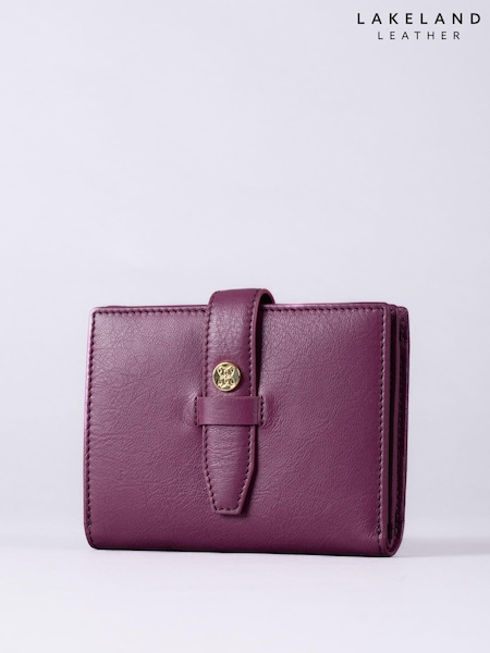 Lakeland Leather Pink Small Icon Stud Tab Purse (E94338) | AED70