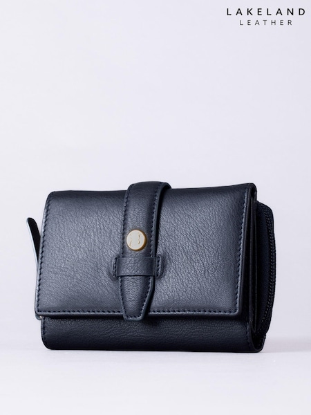 Lakeland Leather Blue Medium Icon Stud Tab Purse (E94340) | $52