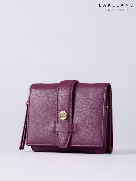 Lakeland Leather Pink Mini Icon Stud Flapover Tab Purse (E94342) | ₪126