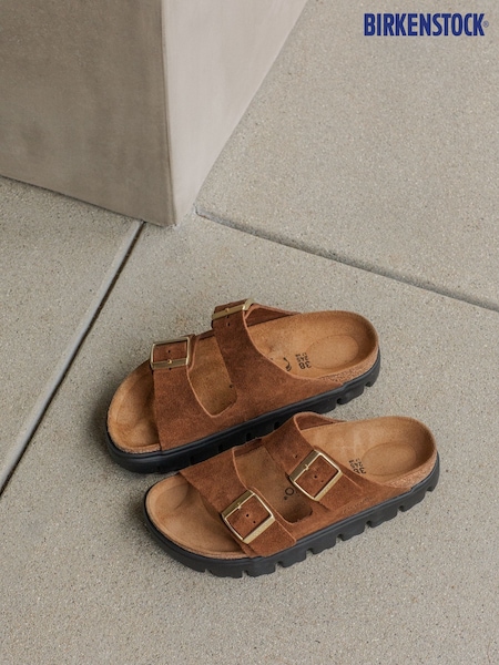 Birkenstock Brown Arizona Papillio Suede Leather Sandals (E94353) | €139