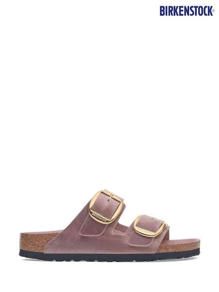 Birkenstock Faded Purple Arizona Big Buckle Oiled Leather Sandals (E94358) | €191