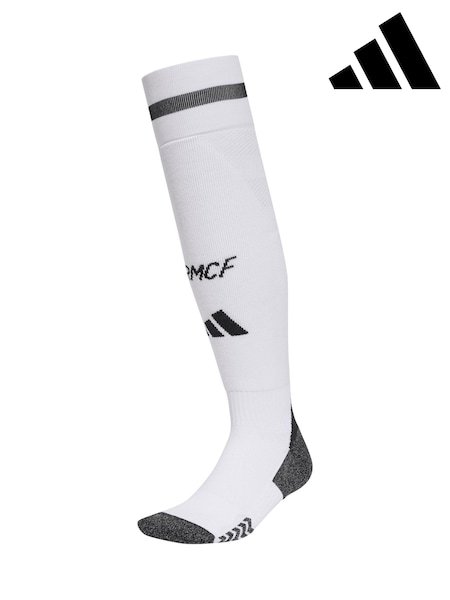 adidas White Real Madrid Home Socks 2024-25 (E94393) | AED58