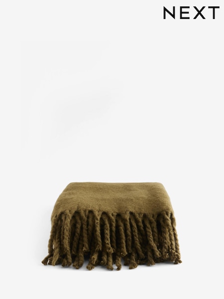 Olive Green Beckett Throw (E94456) | $45 - $61