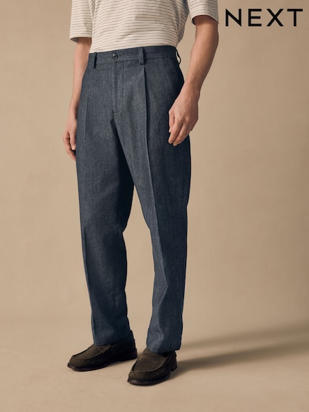 Синій - Relaxed Fit Denim Suit Trousers (E94528) | 1 671 грн