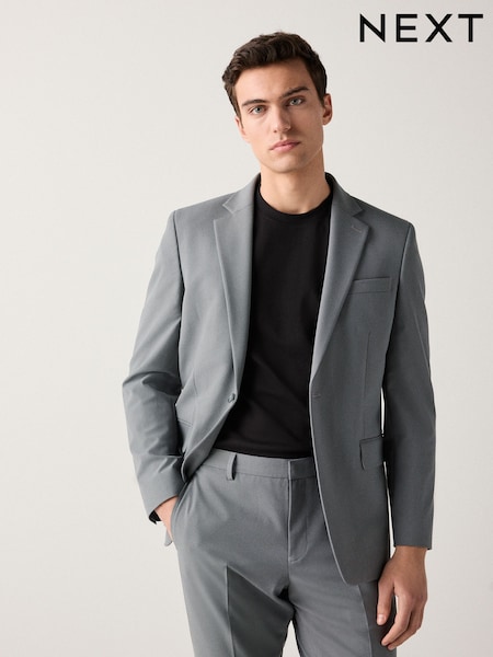 Серый - Зауженный крой - Motionflex Stretch Suit Jacket (E94535) | €89