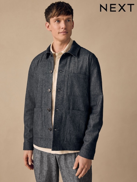 Blue Denim Look Suit Shacket (E94567) | €63
