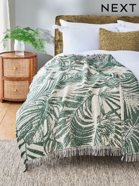 Multi Jacquard Leaf Throw (E94832) | €44