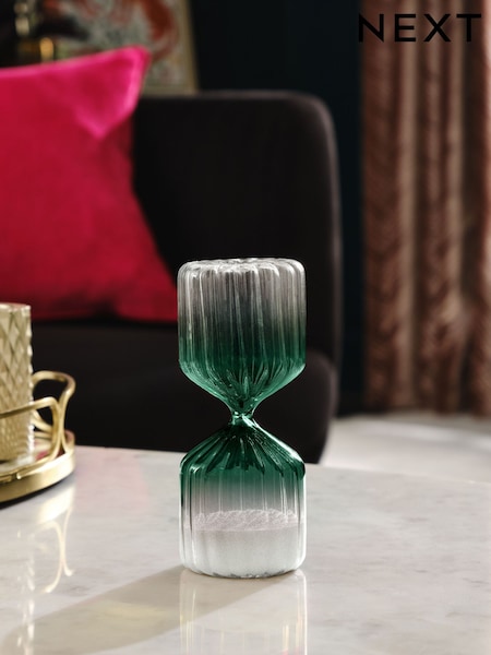 Green Ombré Glass Decorative Sand Timer (E94876) | €13