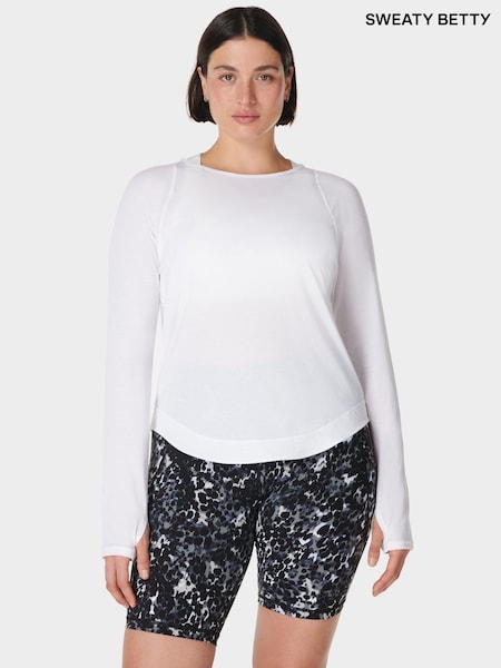 Sweaty Betty White Breathe Easy Long Sleeve Top (E94890) | €93