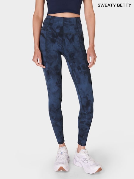 כחול  - Sweaty Betty Super Soft Yoga Leggings (E94913) | ‏443‏₪