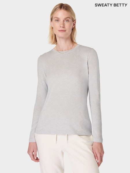 Gris - Sweaty Betty Essential Long Sleeve T-shirt (E94957) | €49