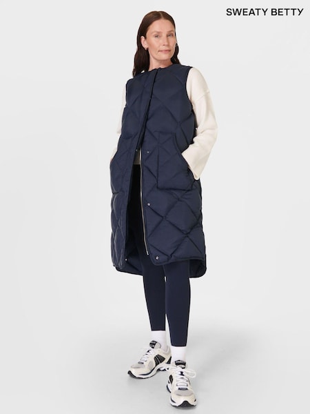 Sweaty Betty Blue Downtown Quilted Gilet (E94982) | €89