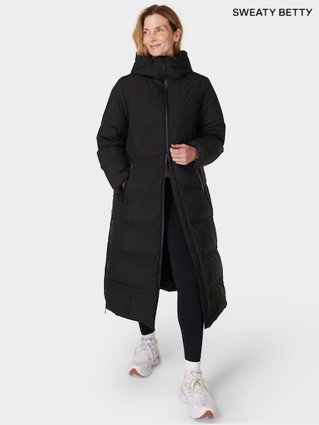 Sweaty Betty Black Nimbus Longline Puffer Jacket (E94993) | ₪1,886