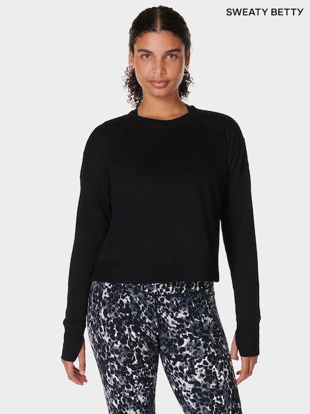 Musta - Sweaty Betty After Class Nilkkapituiset housut Collegepaita (E94994) | €71