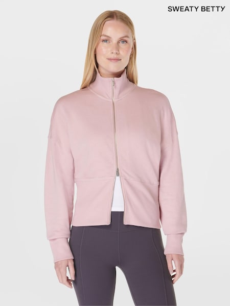 Sweaty Betty Pink After Class Zip-Up Sweatshirt (E95020) | €33