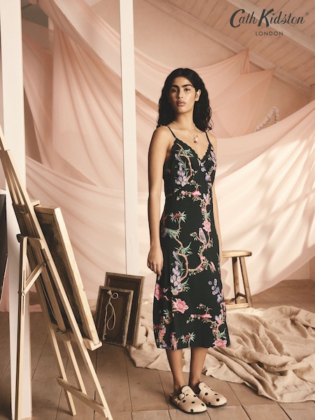 Cath Kidston Dark Green Slip Dress Pyjamas (E95163) | ₪196