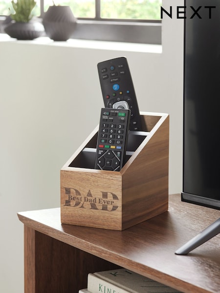 Best Dad Ever Wooden Remote Holder (E95185) | ‏74 د.إ.‏