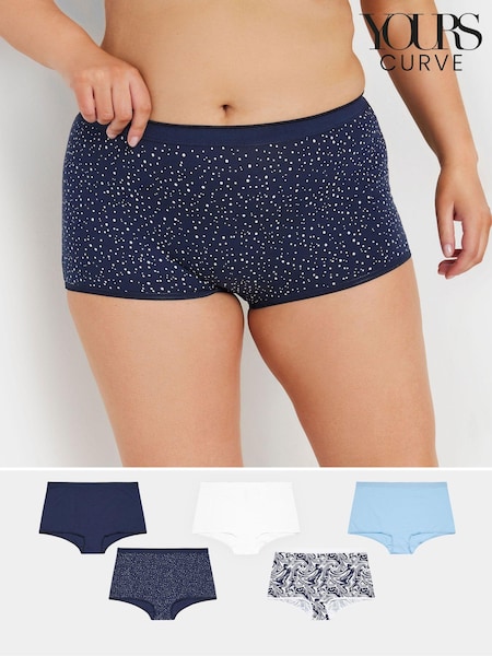 Yours Curve Blue Shorts 5 Pack (E95282) | €24