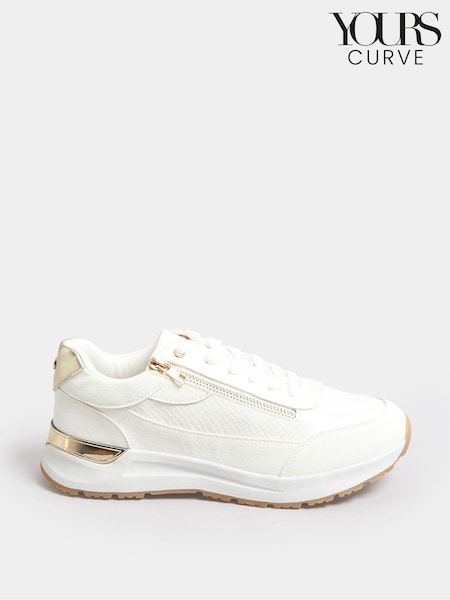Yours Curve Extra Wide Fit Zip Trainers (E95295) | €49