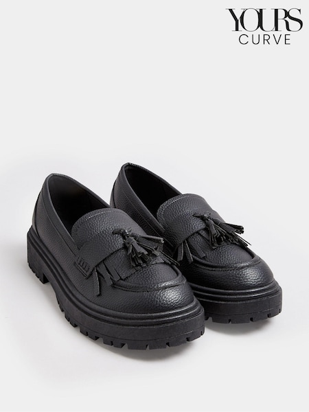 Yours Curve Extra Wide Fit Chunky Tassel Loafers (E95302) | € 45