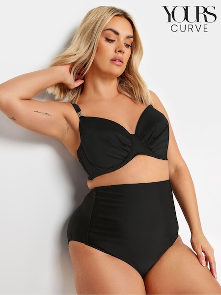 Yours Curve Black Underwired Bikini Top (E95319) | €44