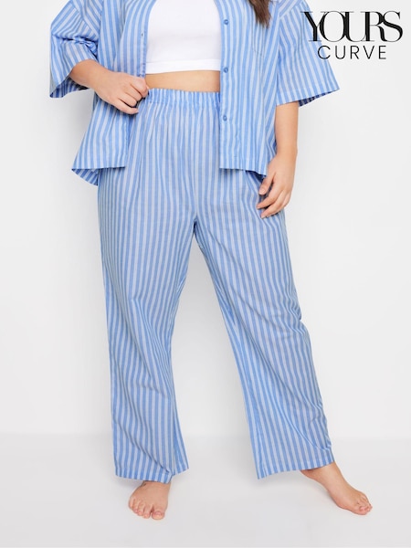 Yours Curve Woven Long Stripe 100% Cotton Joggers (E95329) | €35
