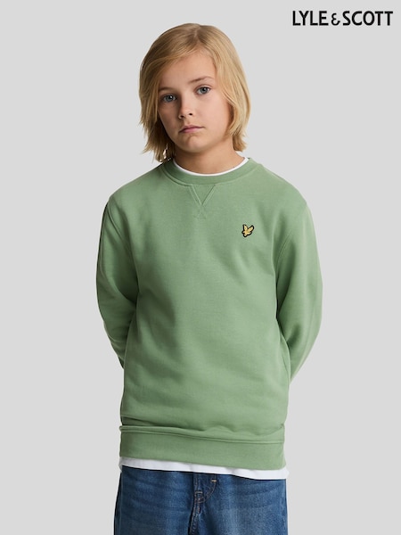 Lyle & Scott Green Boys Crew Neck Sweatshirt (E95347) | €66