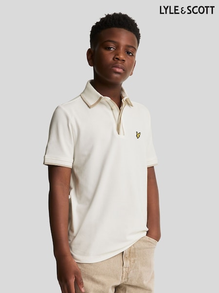 Білий - Lyle & Scott Boys Concealed Placket Polo Shirt (E95357) | 2 704 грн