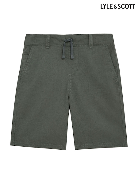 Lyle & Scott Green Boys Linen Shorts (E95371) | €63