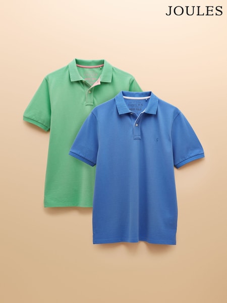 Joules Woody 2 Pack Cotton Polo Shirts (E95440) | 372 LEI