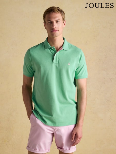 Joules Woody Light Green Cotton Pique Polo Shirt (E95446) | R$ 295