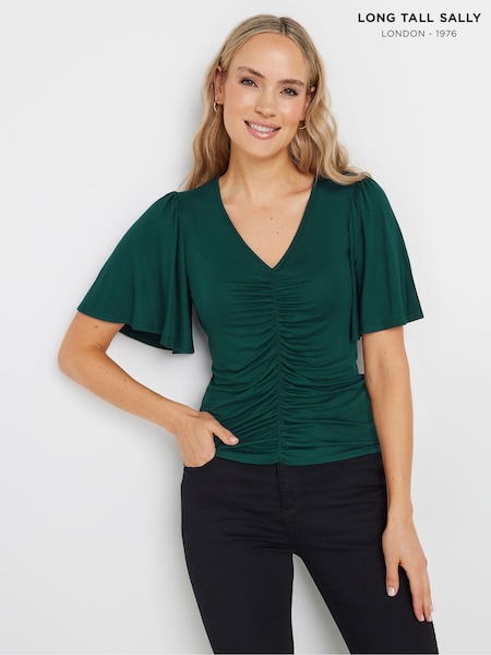 Long Tall Sally Angel Sleeve Ruched Front Top (E95464) | €34