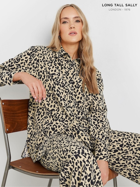Long Tall Sally Long Sleeve Animal Print Shirt (E95467) | 172 LEI