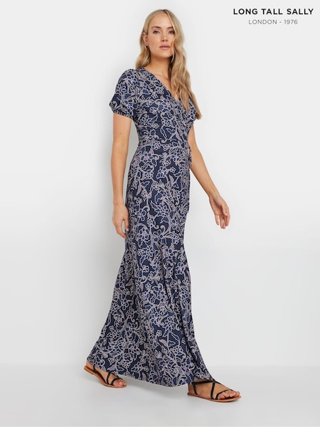 Long Tall Sally Floral Print Wrap Maxi Dress (E95485) | €52