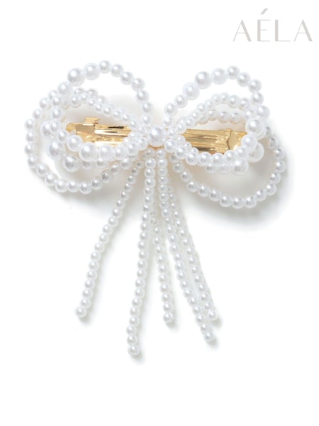Aela Pearl White Barrette Clip (E95618) | €14