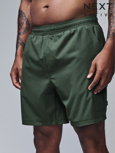Khaki Green Active Cargo Gym Training Shorts (E95674) | €23