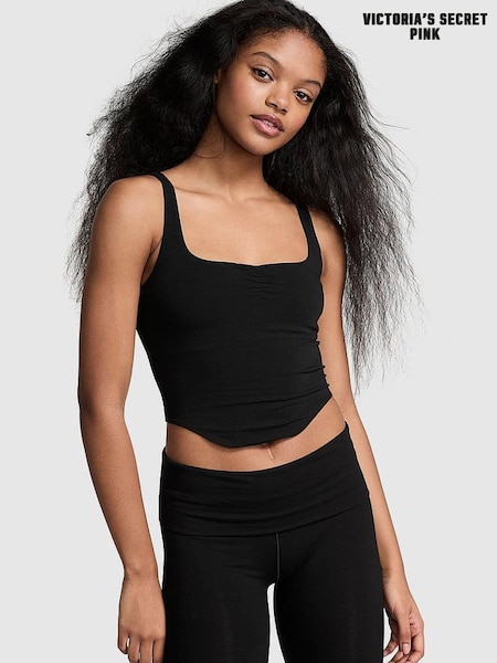 Victoria's Secret PINK Black Cotton Cami Top (E95690) | €29
