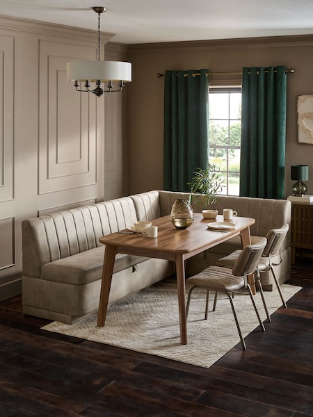 Monza Faux Leather Mink Anderson Storage Right Hand Dining Bench (E95710) | €1,650