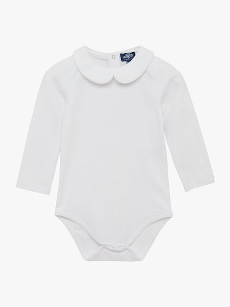 Trotters London Little Milo Piped White Bodysuit (E95725) | €37