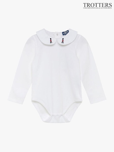 Trotters London Little Milo Guardsman White Bodysuit (E95726) | €39