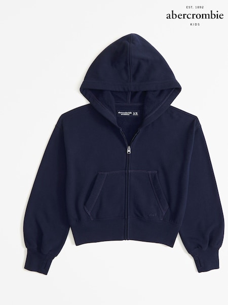 Abercrombie & Fitch Blue Zip-up Hoodie (E95810) | AED113 - AED119