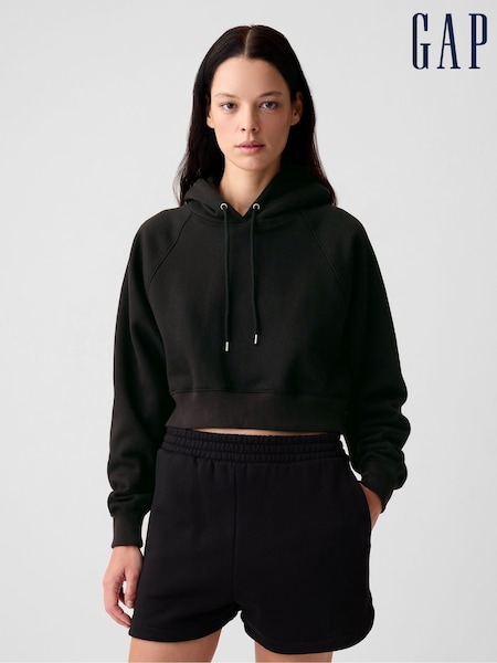 Gap Black Vintage Soft Cropped Hoodie (E95832) | €27