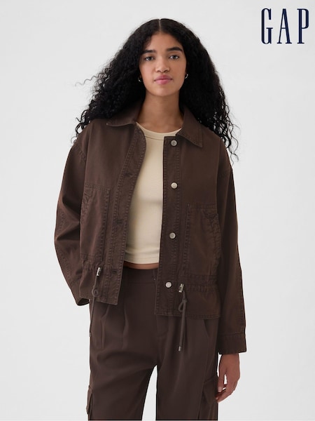 Gap Brown Twill Utility Jacket (E95881) | €41