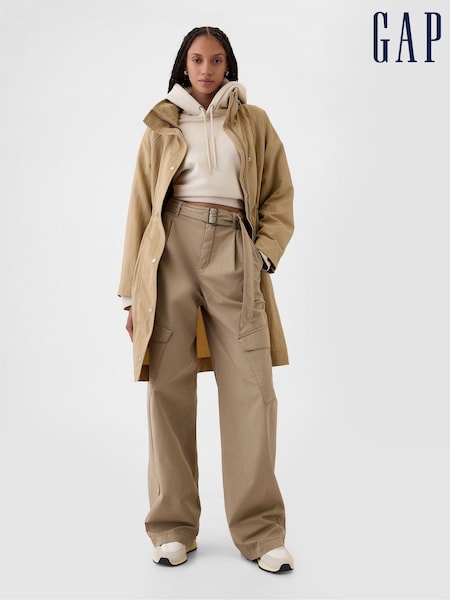 Gap Beige Nylon Parka Jacket (E95884) | €120