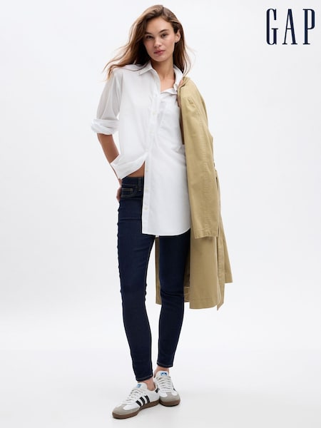 Dunkelblau - Gap – Knöchellange Jeggings mit mittelhohem Bund (E95885) | 54 €
