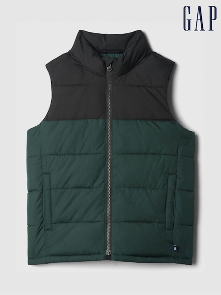 Gap Green Cold Control Puffer Gilet (4-13yrs) (E95941) | €33