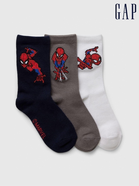 Gap Kids 3 Pack Marvel Spider-Man Crew Socks (E95949) | 14 €