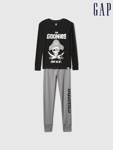 Gap Black Goonies Cotton Long Sleeve Pyjama Set (4-13yrs) (E95952) | €19.50